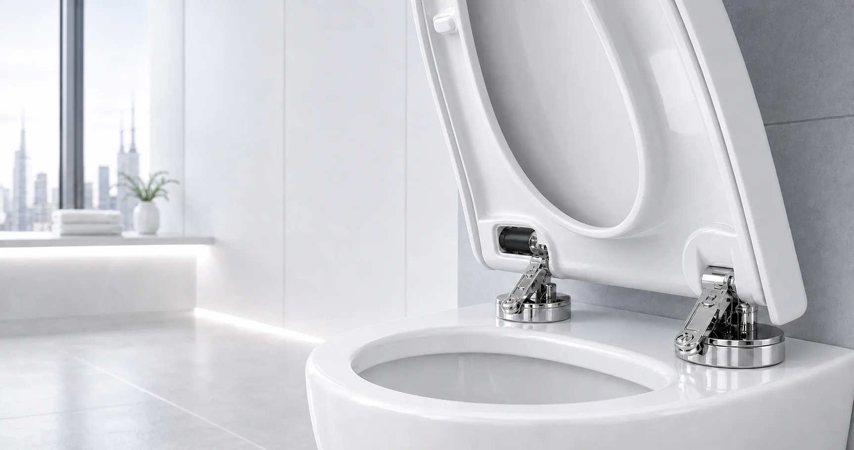 Damper integrated inside a toilet seat